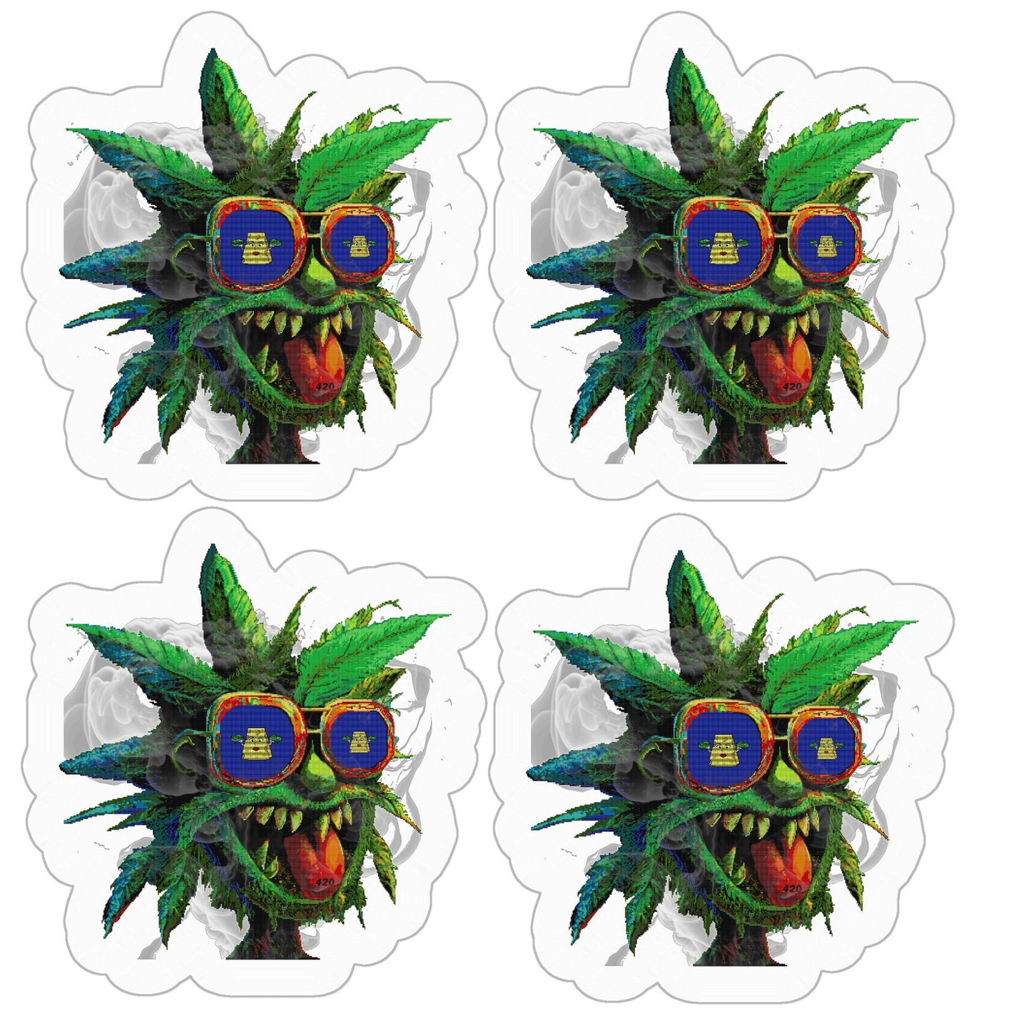 Weed Man Stickers - 6" x 6"