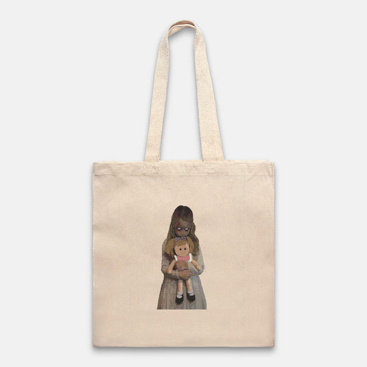 Creepy Girl Tote Bag Heavy